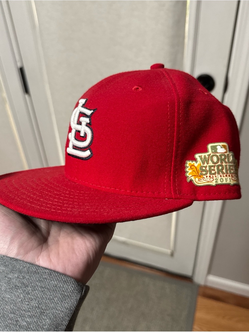 St. Louis Cardinals Fitted Hat 7 3/8 Fall Classic 2011 Side Felt Patch NWOT